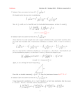 Solutions Calculus II - Spring 2013 - Written homework 6 1. Integrate