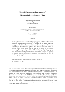 Financial Structure and the Impact of Monetary Policy on Property