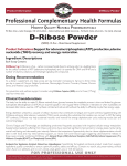 D-Ribose Powder - Professional Complementary Health Formulas