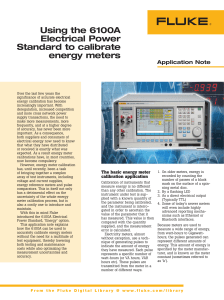 Using the 6100A Electrical Power Standard to calibrate energy meters