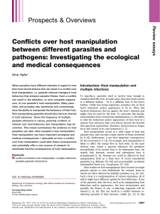 Conflicts over host manipulation between different parasites and