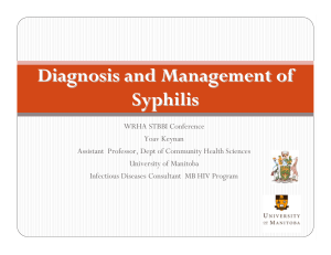 Syphilis Diagnosis and Management