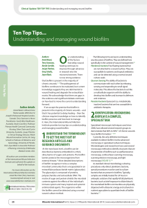 Ten Top Tips... Understanding and managing wound biofilm