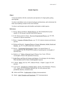 Atomic Spectra - Rutgers Physics