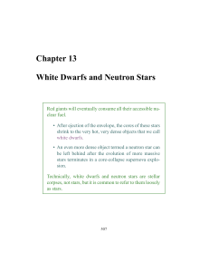 Chapter 13 White Dwarfs and Neutron Stars