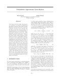 Probabilistic Approximate Least