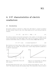 4. I-V characteristics of electric conductors KL
