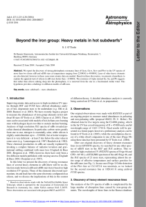 Beyond the iron group: Heavy metals in hot subdwarfs