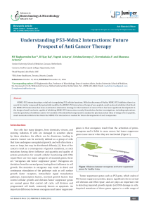 Understanding P53-Mdm2 Interactions: Future Prospect of Anti