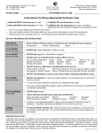 Instructions for Stress Myocardial Perfusion Test