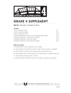 grade 4 supplement - The Math Learning Center