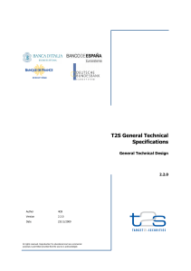 T2S General Technical Specifications