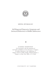 Self-Reported Depressive Symptoms and Antisocial
