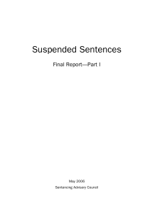 Suspended Sentences Final Report