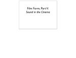 Film Form, Part V: Sound in the Cinema