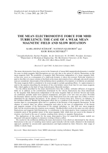 THE MEAN ELECTROMOTIVE FORCE FOR MHD TURBULENCE