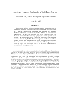 Rede ning Financial Constraints: a Text-Based