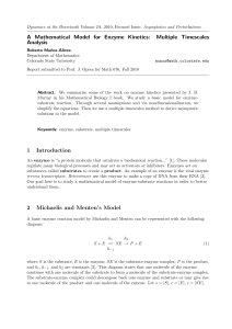 A Mathematical Model for Enzyme Kinetics