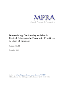 Determining Conformity to Islamic Ethical Principles in Economic