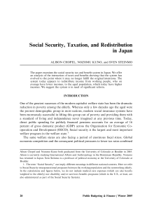 Social Security, Taxation, and Redistribution in Japan