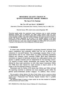 MEASURING QUALITY CHANGE IN QUOTA