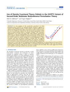 Use of Density Functional Theory Orbitals in the