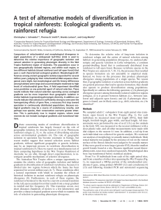 A test of alternative models of diversification in tropical rainforests