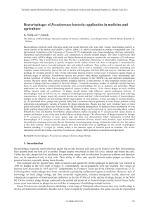 Bacteriophages of Pseudomonas bacteria: application in medicine