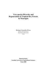 Tree species Diversity and Regeneration of Tropical Dry Forests in