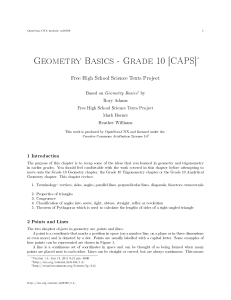 Geometry Basics - Grade 10 [CAPS]