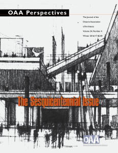 The Sesquicentennial Issue - Ontario Association of Architects