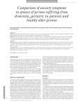 Comparison of anxiety symptoms in spouses of