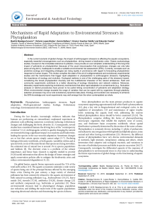 Mechanisms of Rapid Adaptation to Environmental Stressors in