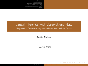 Causal inference with observational data - Regression
