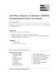 one-way analysis of variance (ANOVA)
