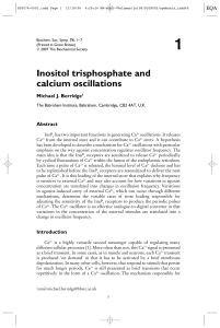 Inositol trisphosphate and calcium oscillations