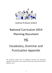 National Curriculum 2014 Planning Document Vocabulary