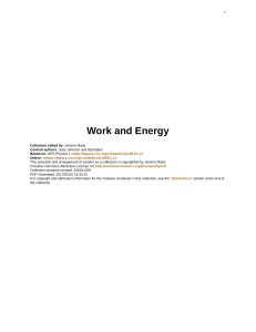 Work and Energy