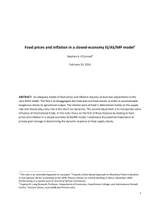 Food prices and inflation in a closed