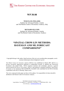 spatial chow-lin methods: bayesian and ml forecast comparisons