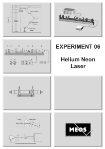 EXPERIMENT 06 Helium Neon Laser