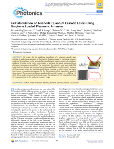 Fast Modulation of Terahertz Quantum Cascade