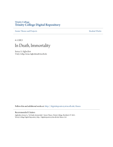 In Death, Immortality - Trinity College Digital Repository