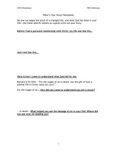 What`s Your Story? Worksheet No one can argue the proof of a