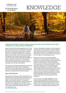 Eco-therapy: The Walking and Talking Cure