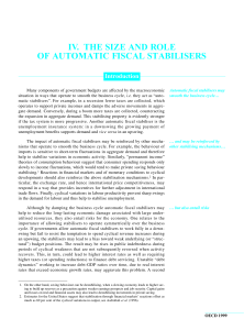 iv. the size and role of automatic fiscal stabilisers