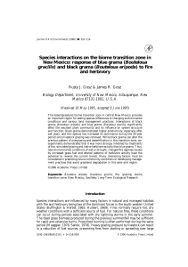 Species interactions on the biome transition zone in