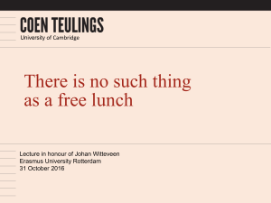 There is no such thing as a free lunch