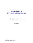 MODEL LAW ON OFFENSES AND PENALTIES
