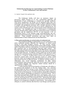 Enhancing Earthscope by Constraining Vertical Motions of the